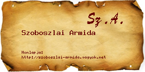 Szoboszlai Armida névjegykártya